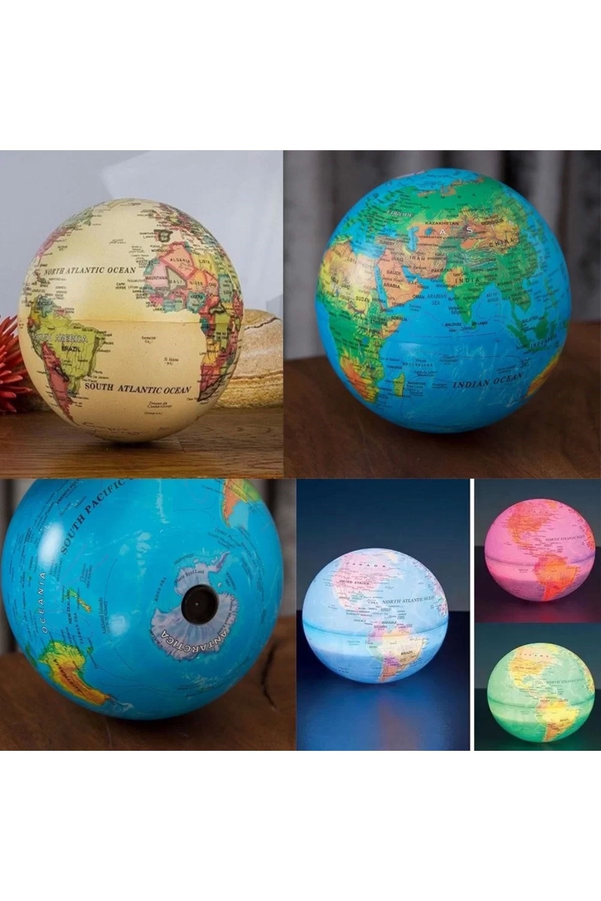 Işıklı Dünya Gece Lambası LED Model