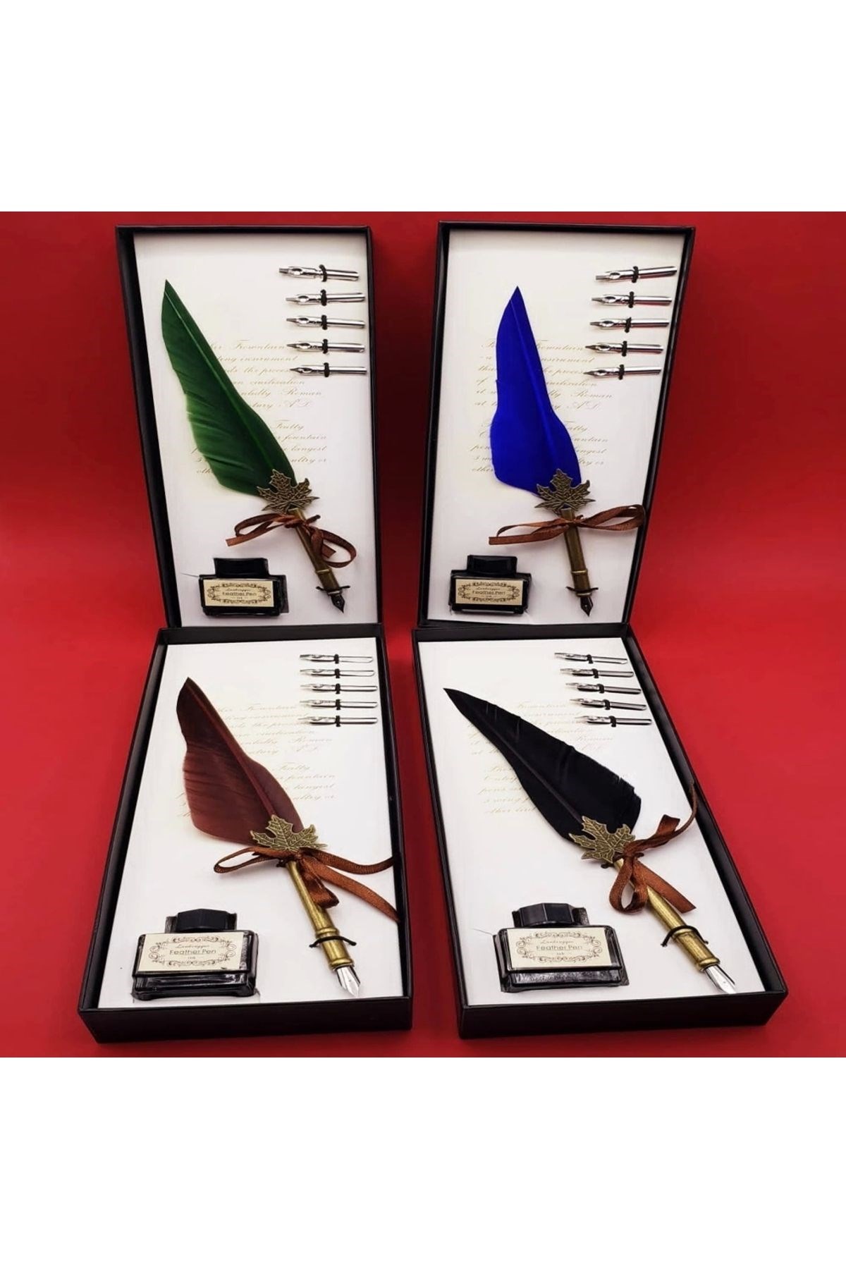 Tüylü Divit Kalem Seti 3'lü