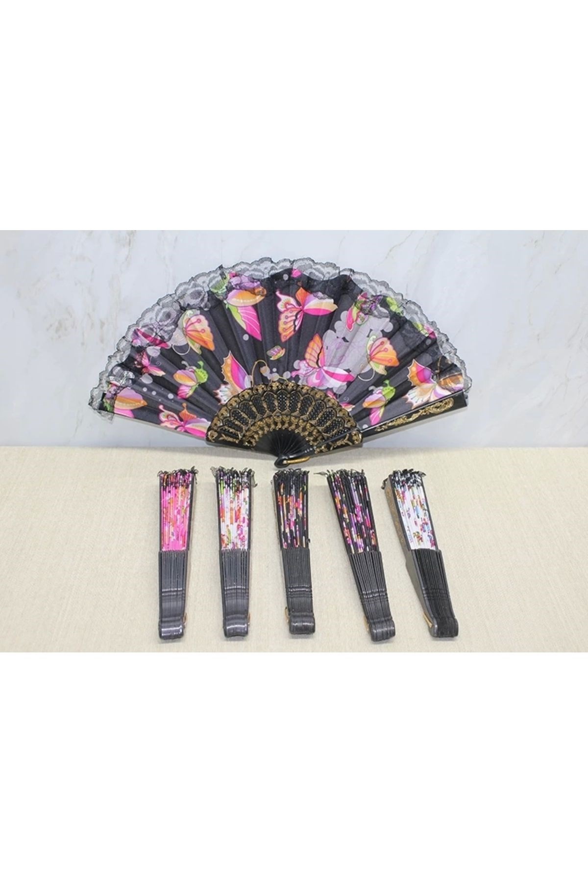 Plastik Renkli Yelpaze Alk3572