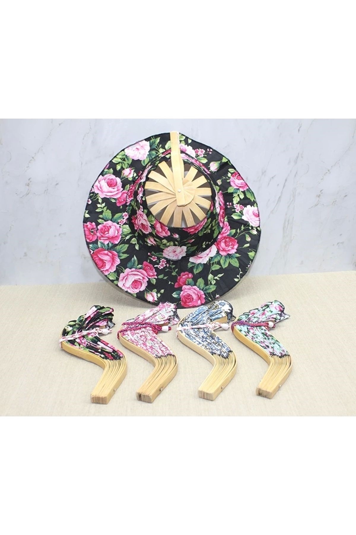 Ahşap Şapkalı Yelpaze  