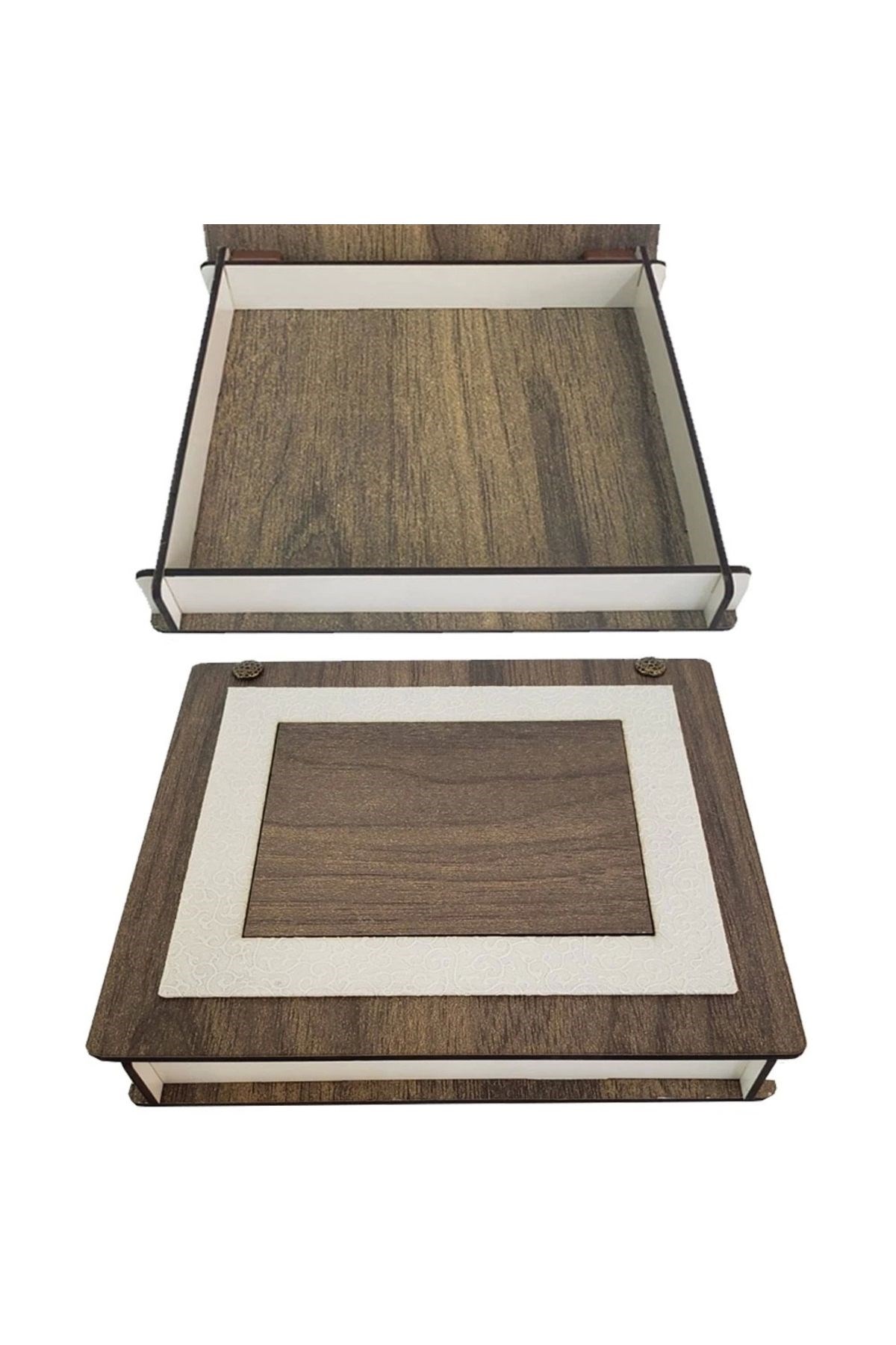 Ahşap Hakiki Derili Kutu