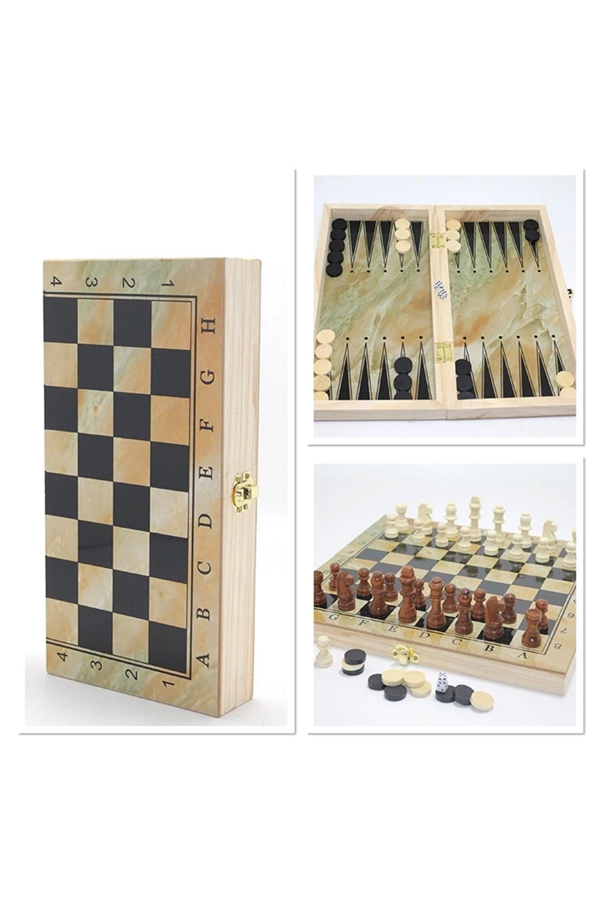 Wooden Chess Set With 3 Alk4237