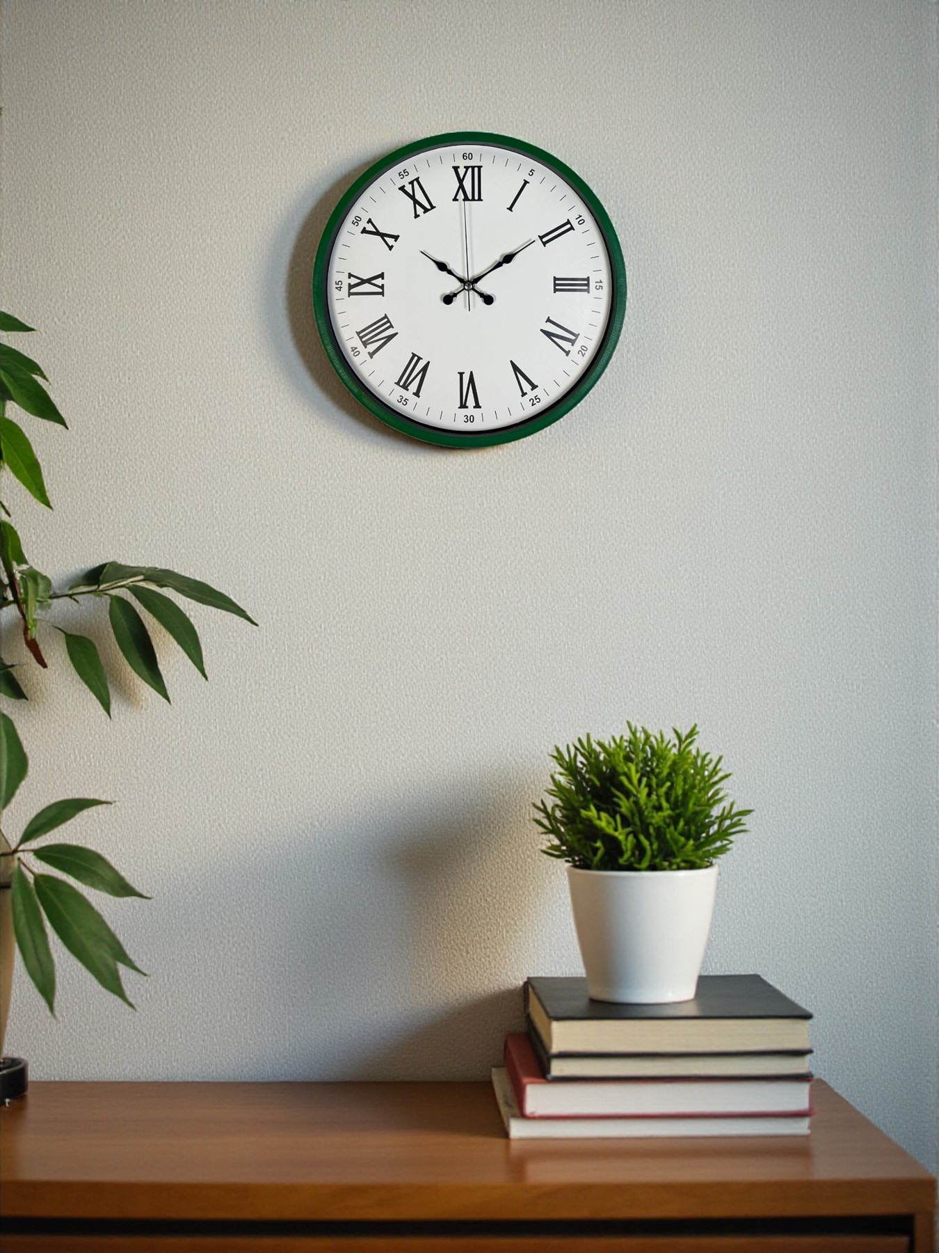 Zentime 36 Cm Yeşil Dekoratif Duvar Saati