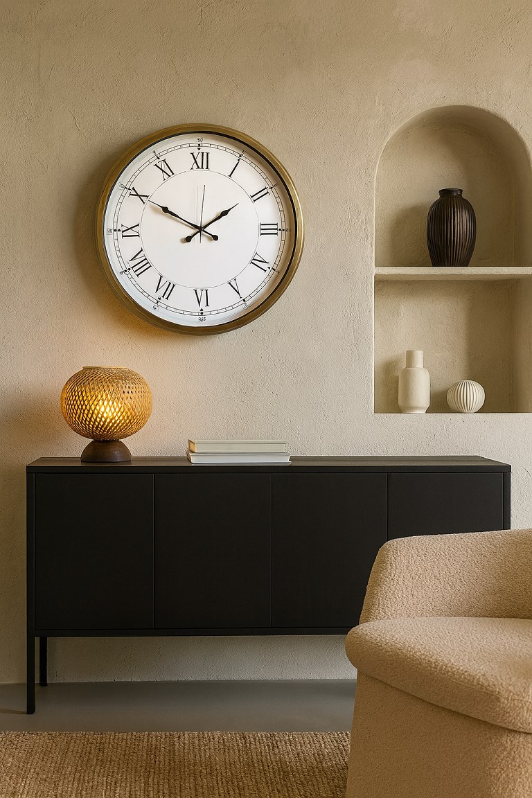 Zentime 52 Cm Eskitme Vintage Duvar Saati