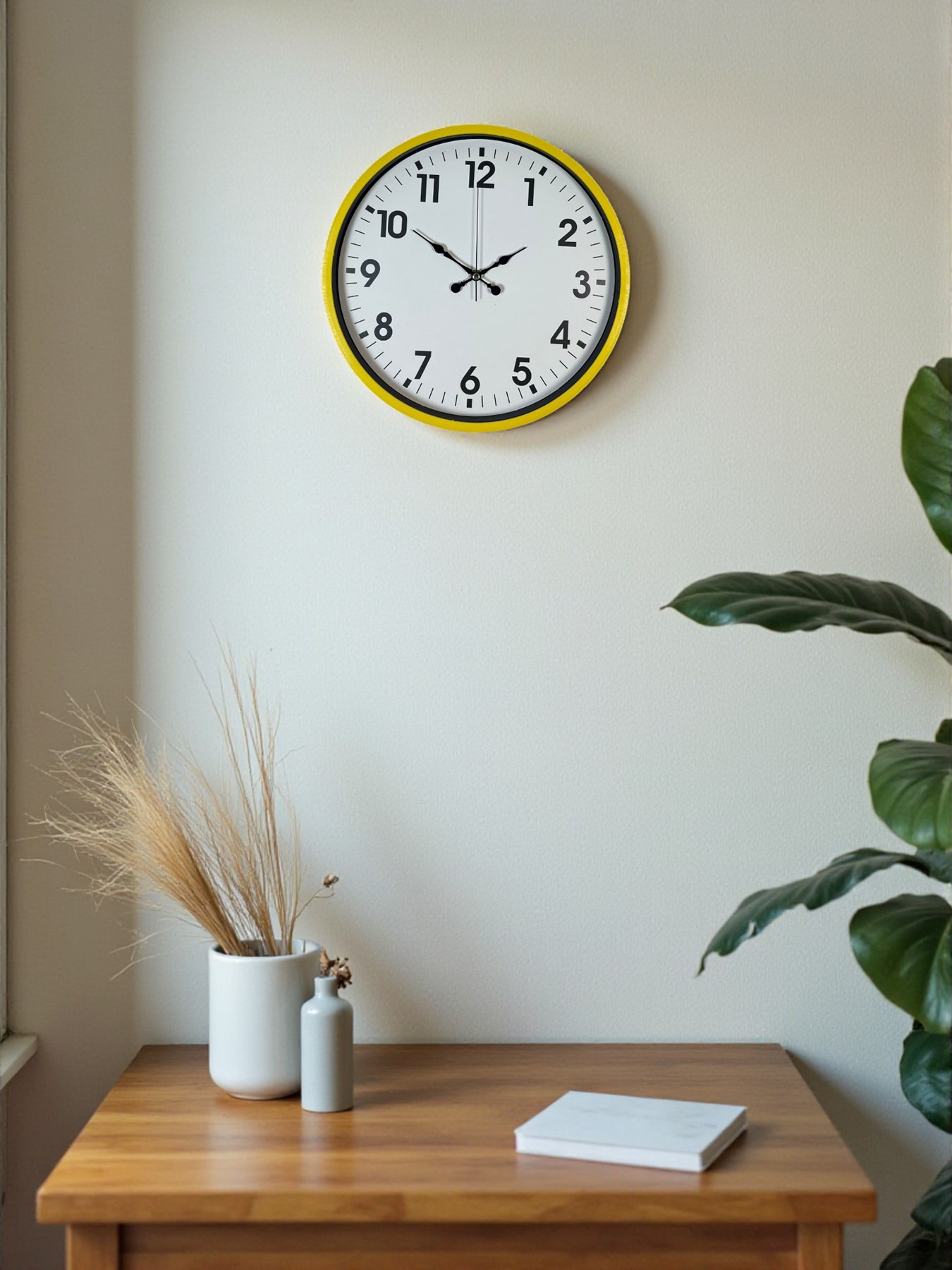 Zentime 36 Cm Sarı Dekoratif Duvar Saati