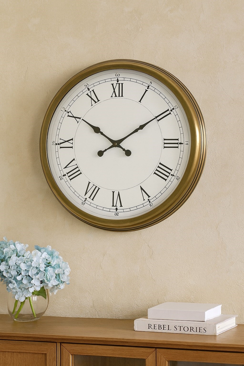 Zentime 60 Cm Eskitme Vintage Duvar Saati