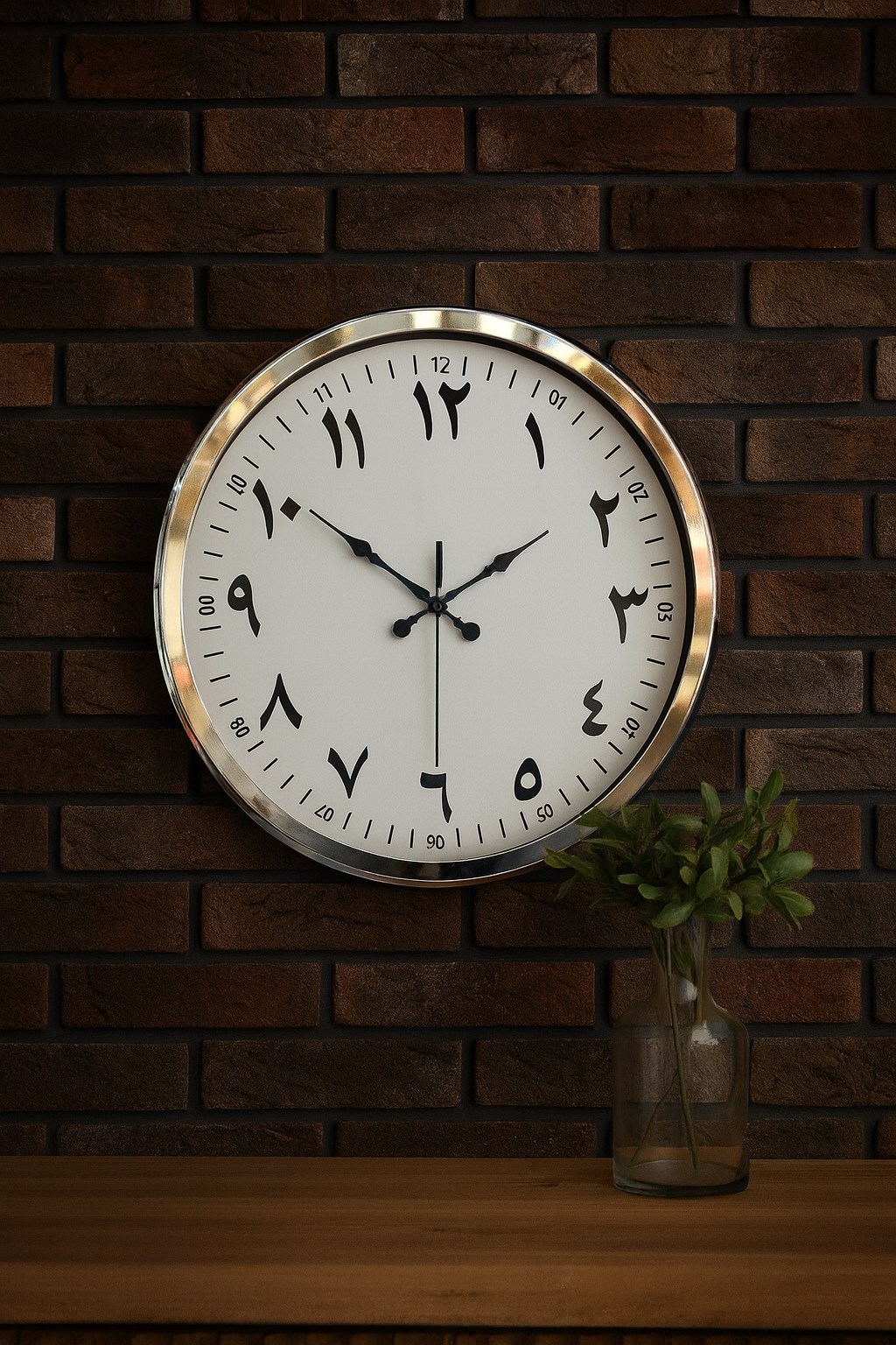 Zentime 52 Cm Krom Zarif Duvar Saati