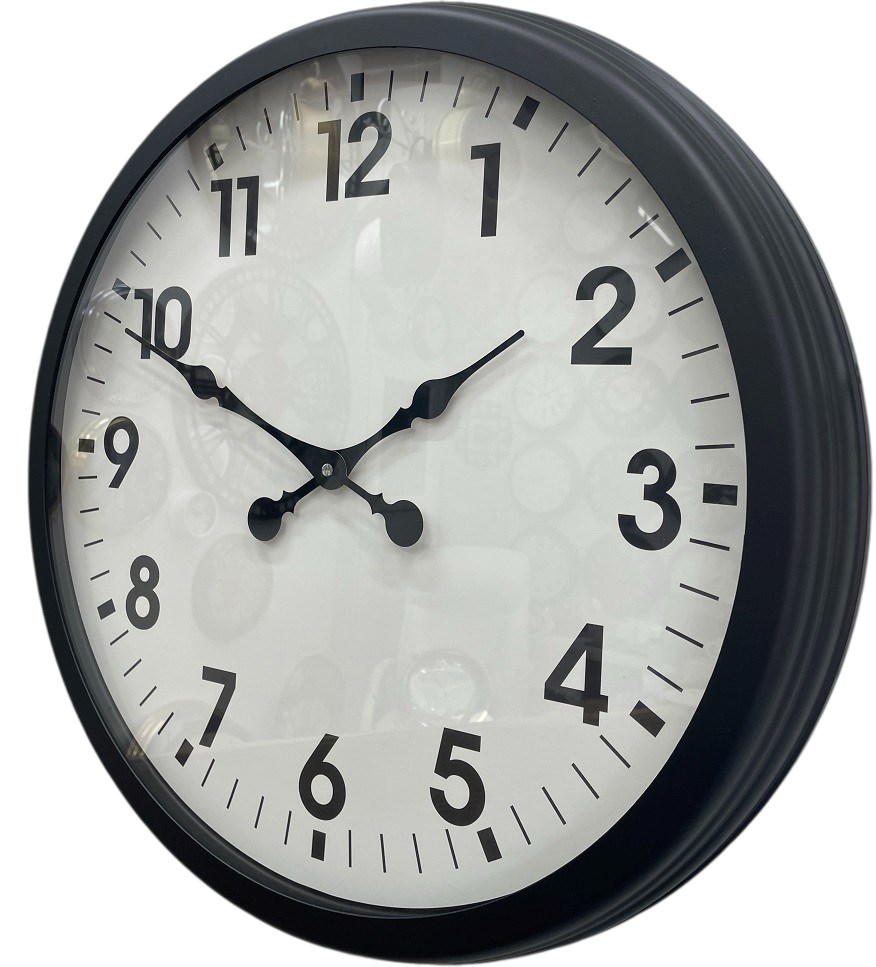 Zentime 60 Cm Siyah Modern Duvar Saati