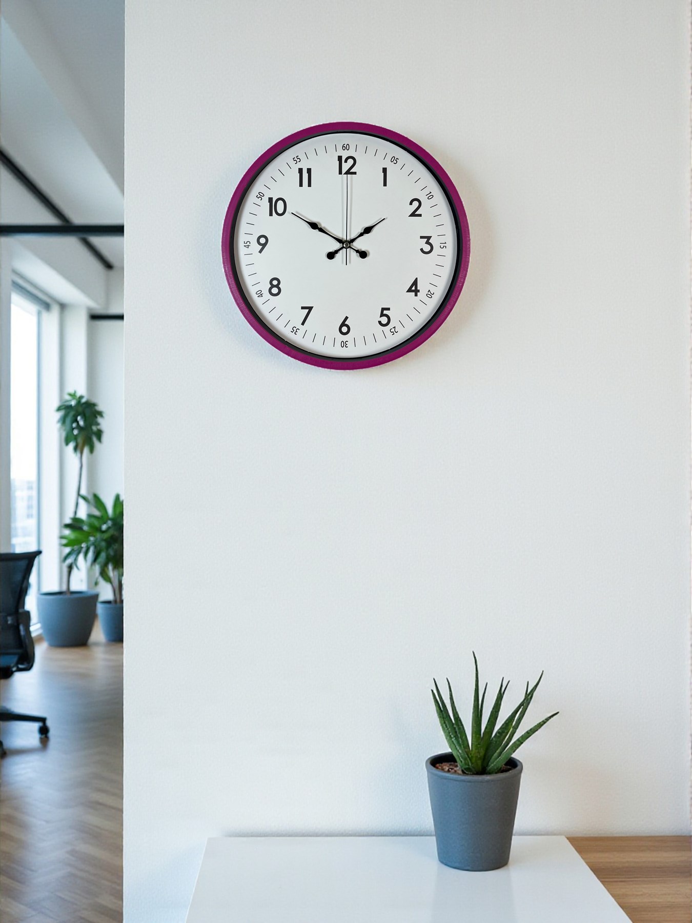 Zentime 36 Cm Pembe Dekoratif Duvar Saati