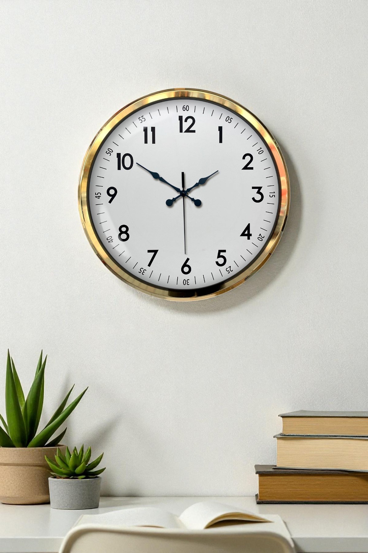 Zentime 52 Cm Gold Lüks Duvar Saati