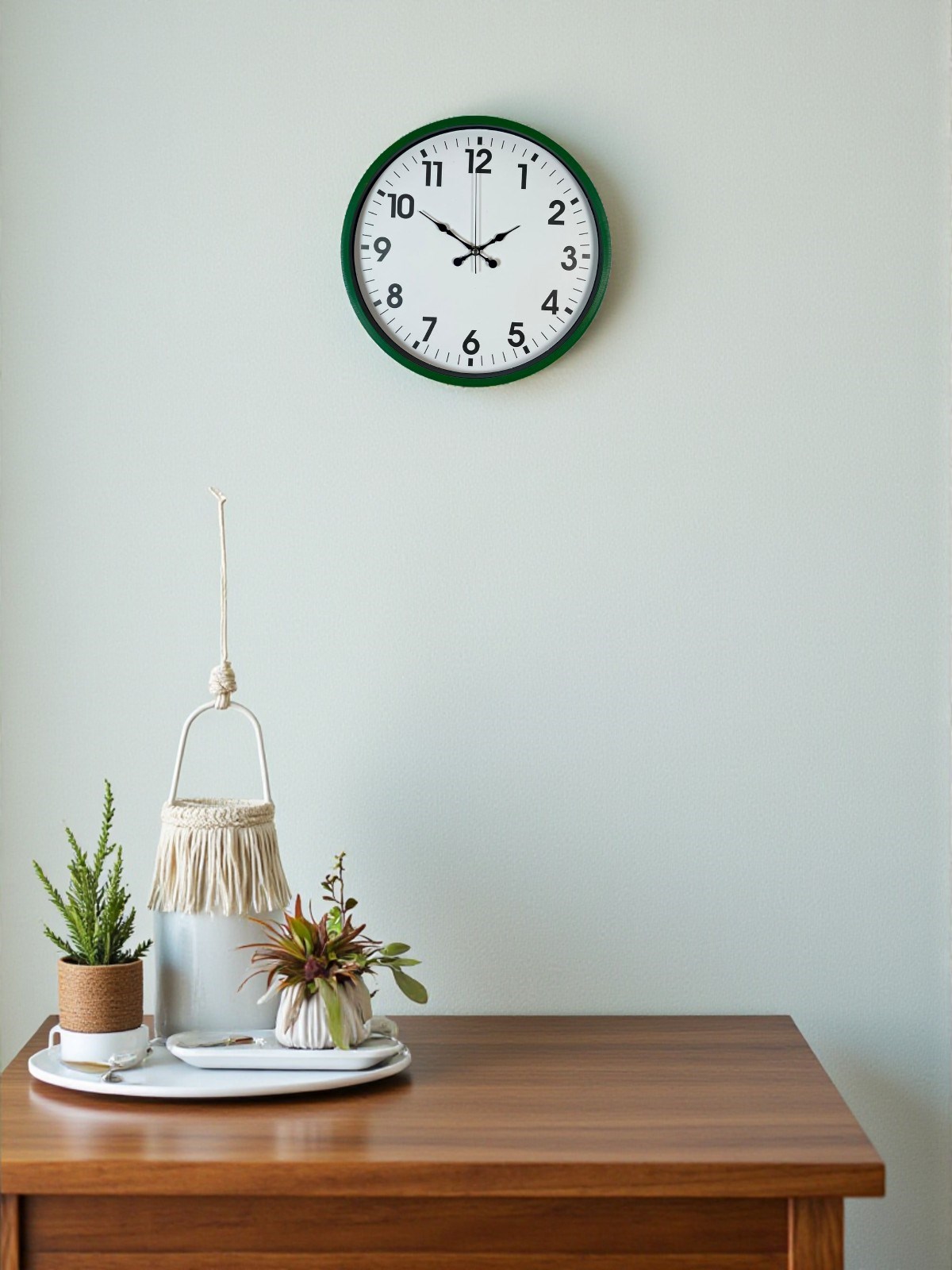 Zentime 36 Cm Yeşil Dekoratif Duvar Saati