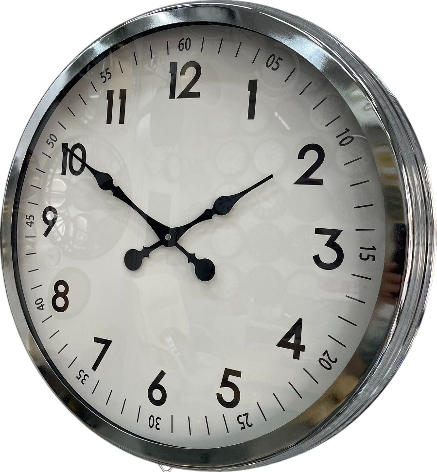 Zentime 60 Cm Krom Zarif Duvar Saati