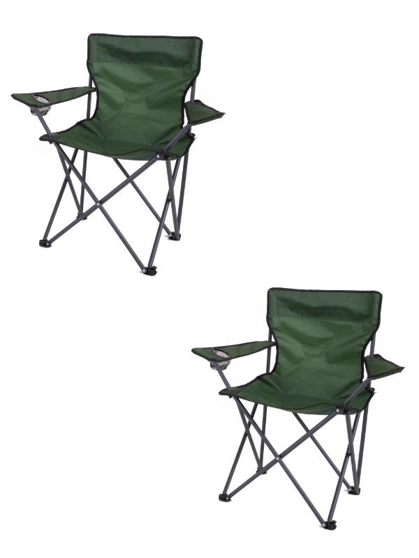 Mandella Rejisör Kamp Sandalyesi Piknik, Plaj, Balıkçı,Bahçe,Balkon Sandalyesi Yeşil (2 Adet)
