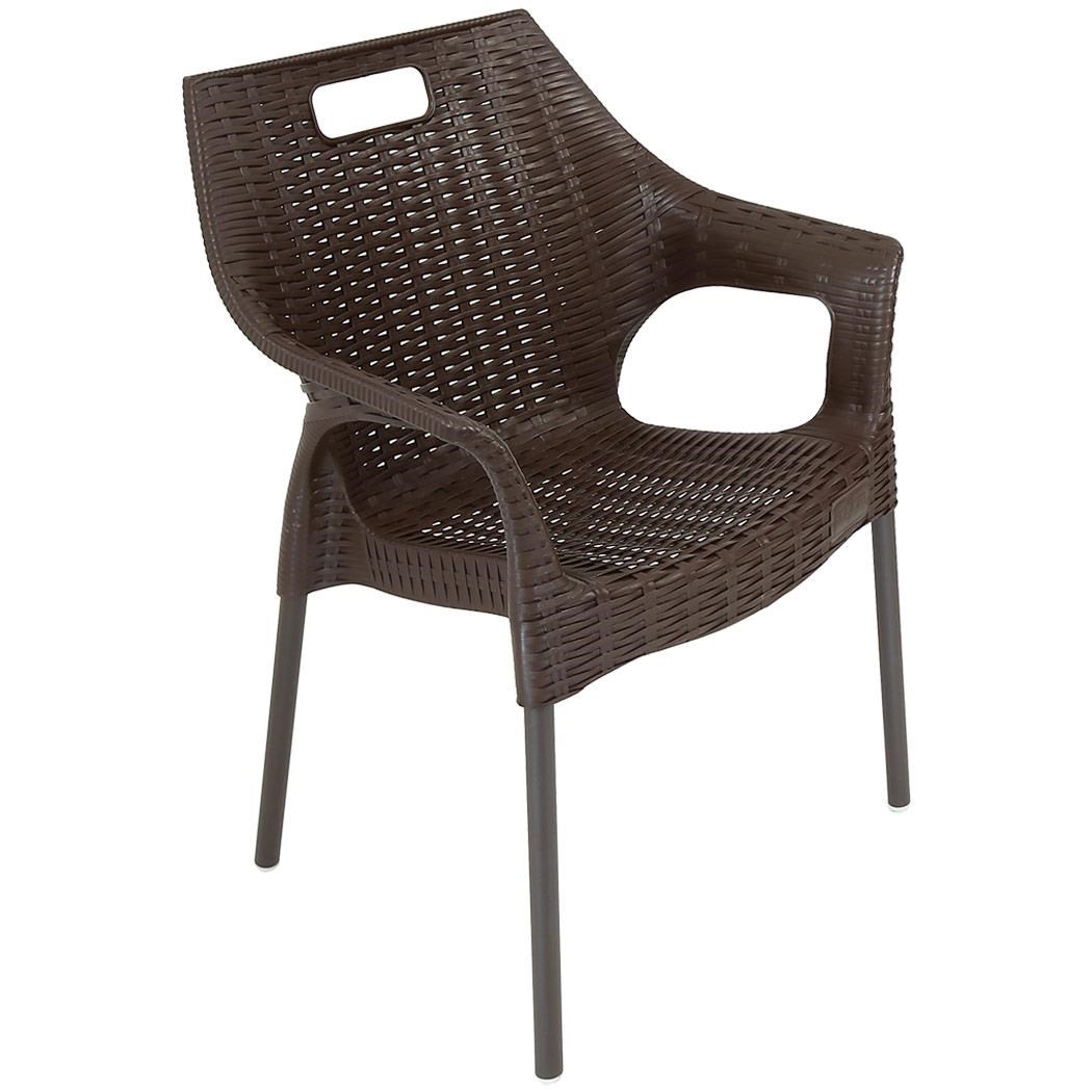 Mandella Star Rattan Koltuk  (4 Adet) KAHVERENGİ