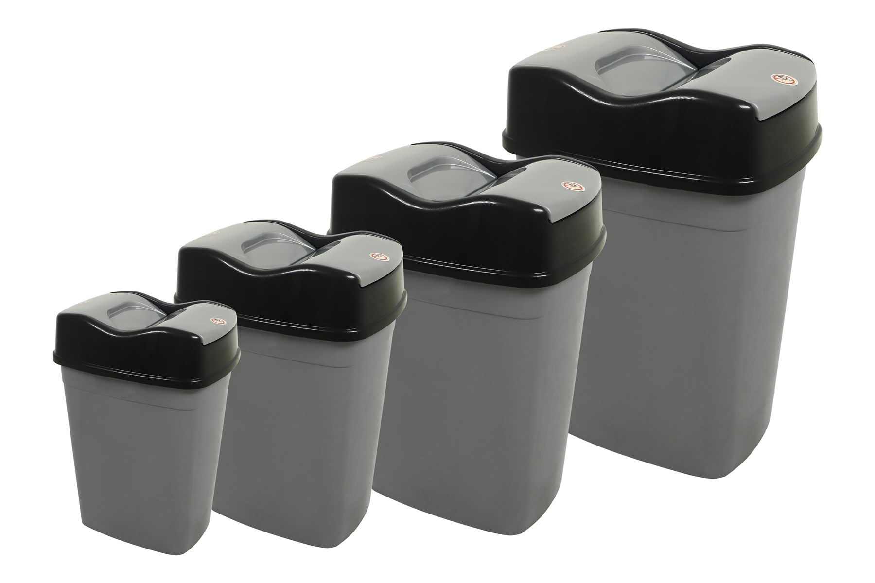 Sağlam Plastik 4'lü Girdap Çöp Kovası Set  (10-15-25-60 Lt)(2-3-4-5 Nolu)