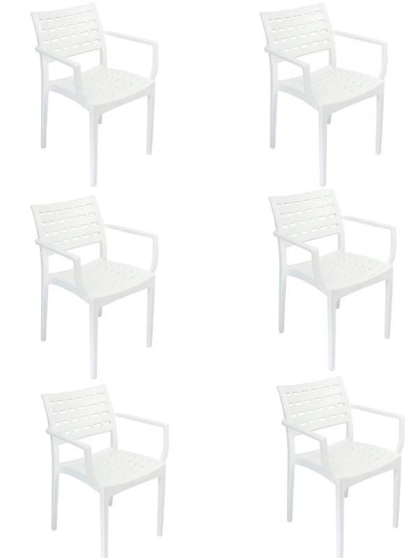 Mandella Cafe Koltuk (6 Adet) Beyaz