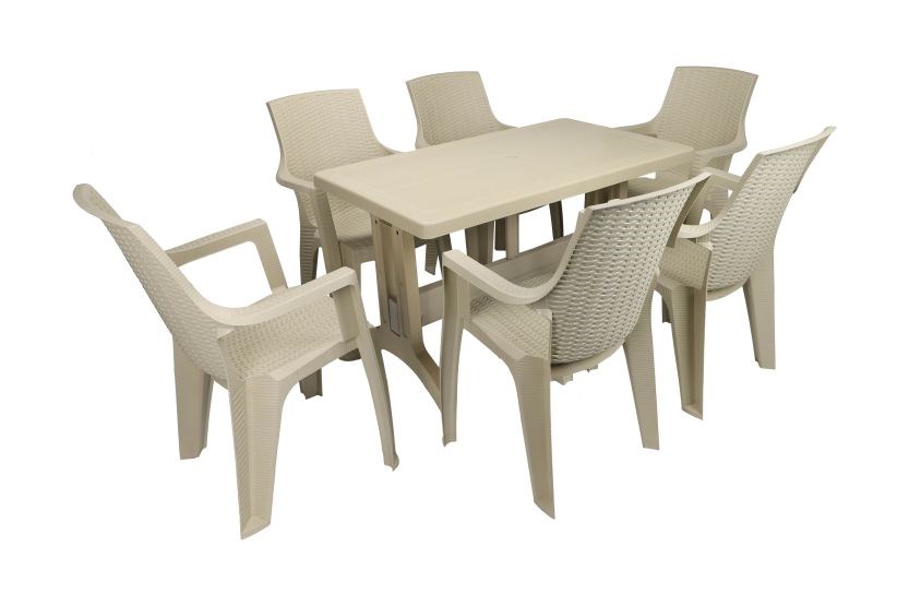 Mandella Zeugma 70x120 6 Kişilik Nibras Koltuk Masa Takımı Çölbeji