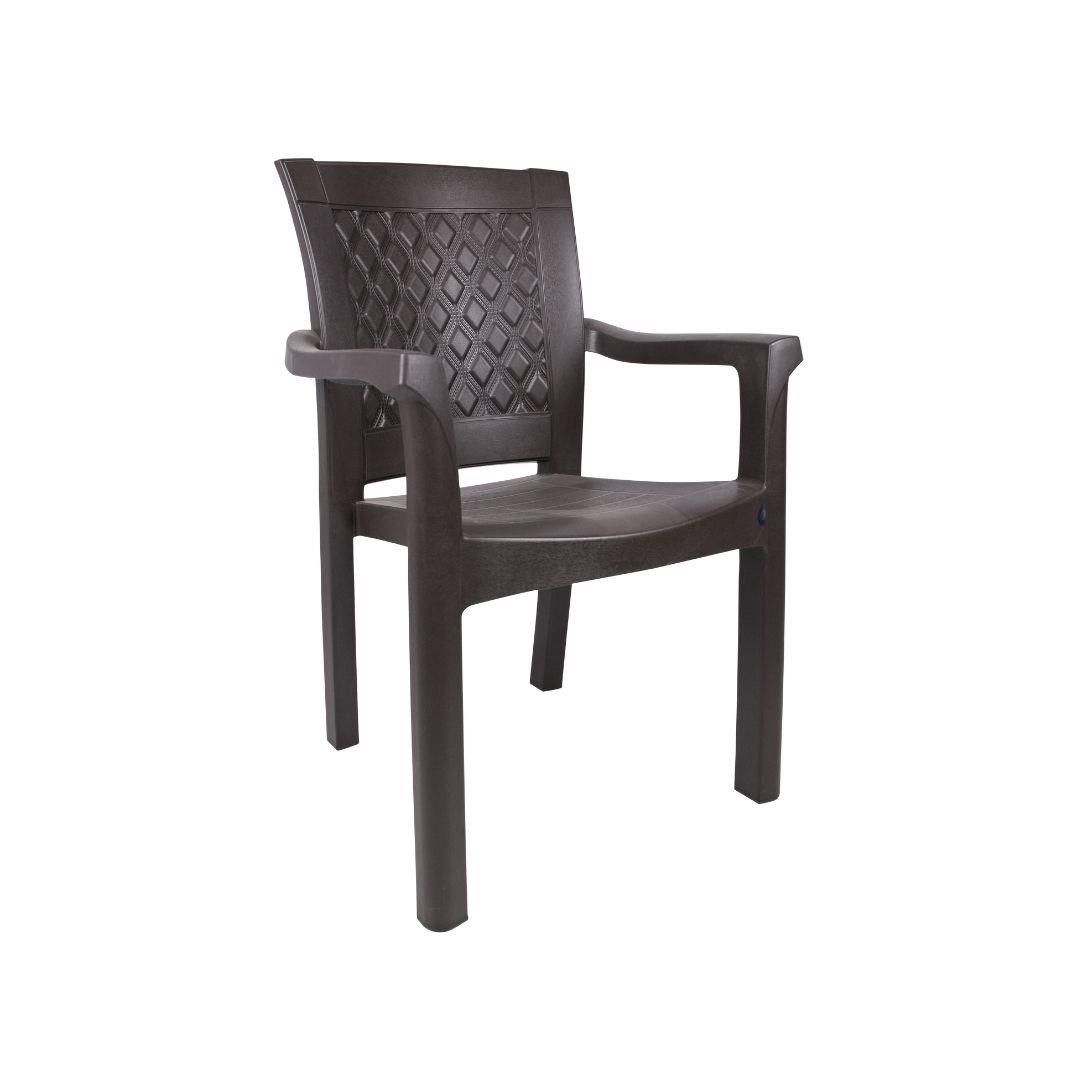 Mandella Ela Kutu Bacaklı Koltuk A Modeli (2 Adet)  Kahverengi