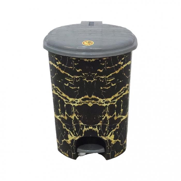 Sağlam Plastik Desenli Pedallı Çöp Kovası 3 nolu İç Kovalı(18 Lt)