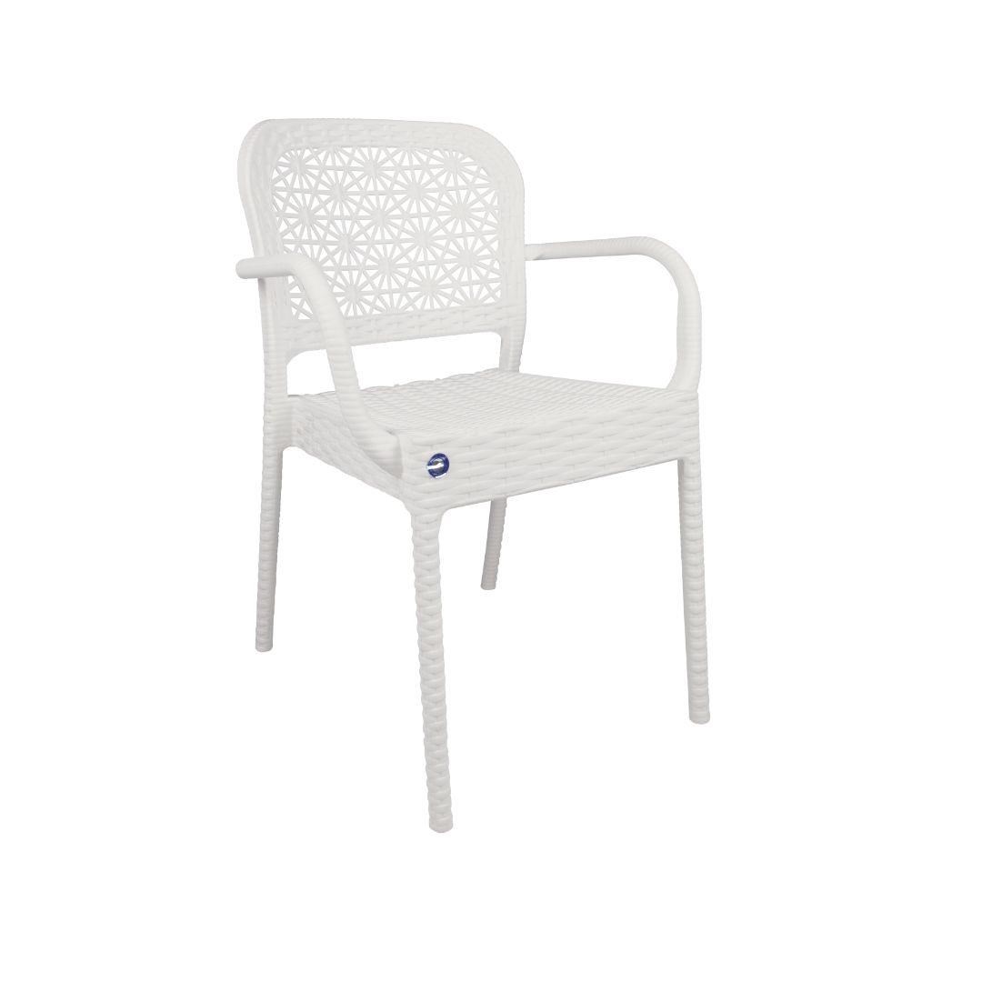 Mandella Ares Rattan Koltuk (2 Adet) Beyaz