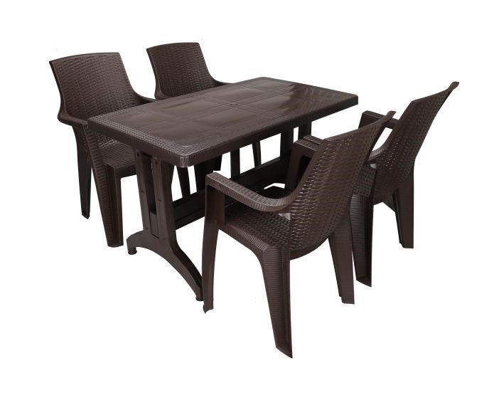 Mandella Zeugma 70x120 4 Kişilik Nibras Koltuk Masa Takımı
 Kahverengi