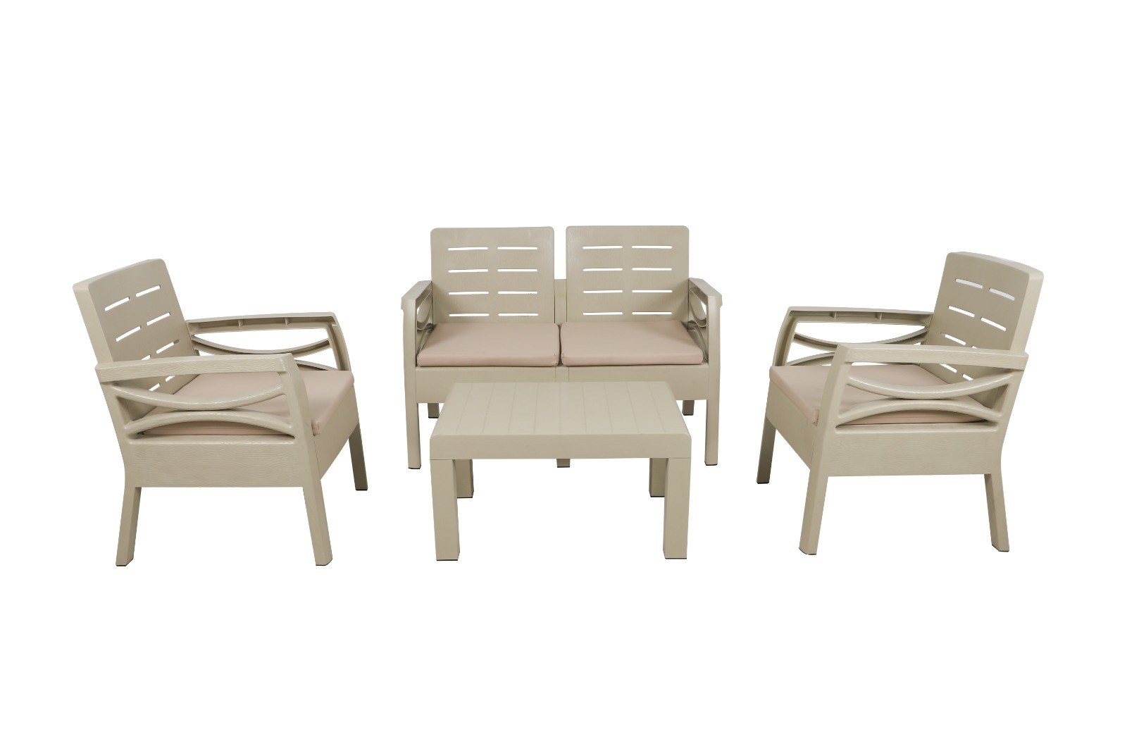 Mandella Artemis Oturma Grubu Seti (1 İkili+2 Tekli Koltuk+1 Sehpa)(Minder Hediyeli) Çölbeji