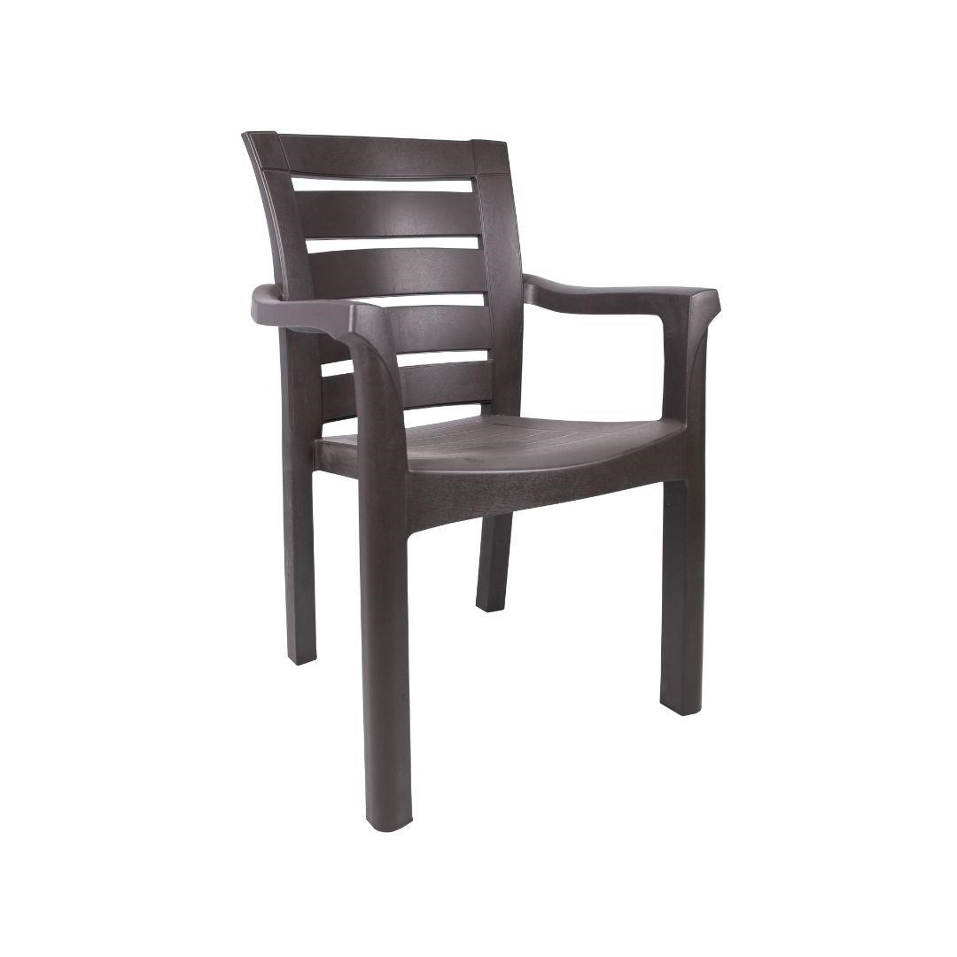 Mandella Ela Kutu Bacaklı Koltuk C Modeli (6 Adet) Kahverengi