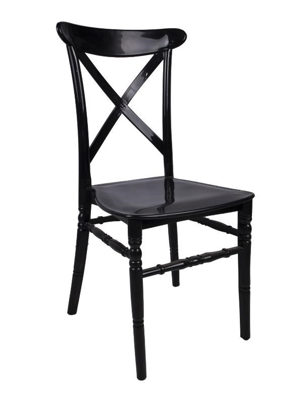 Mandella Silver Sandalye D Modeli (4 Adet) Siyah