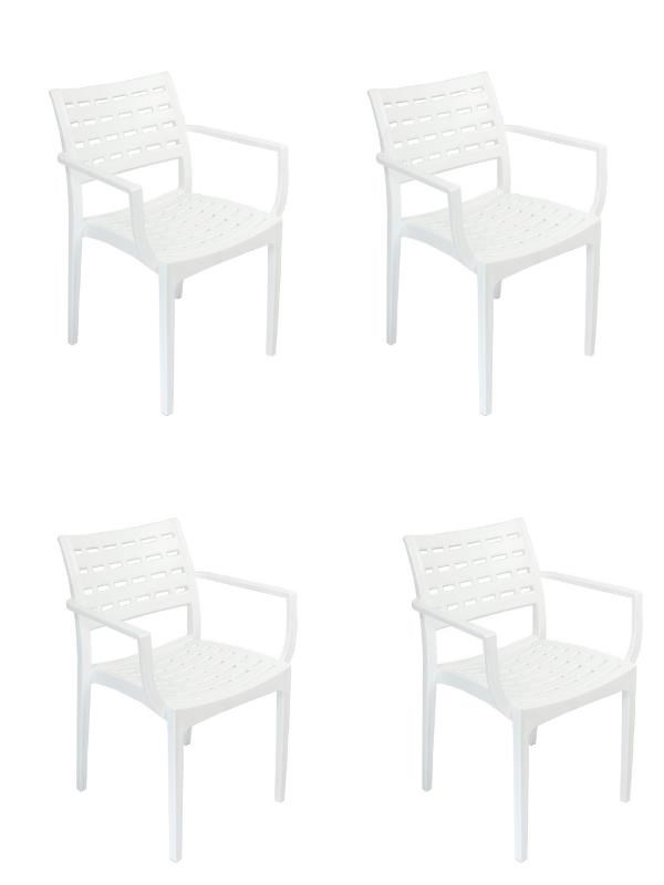 Mandella Cafe Koltuk (4 Adet) Beyaz