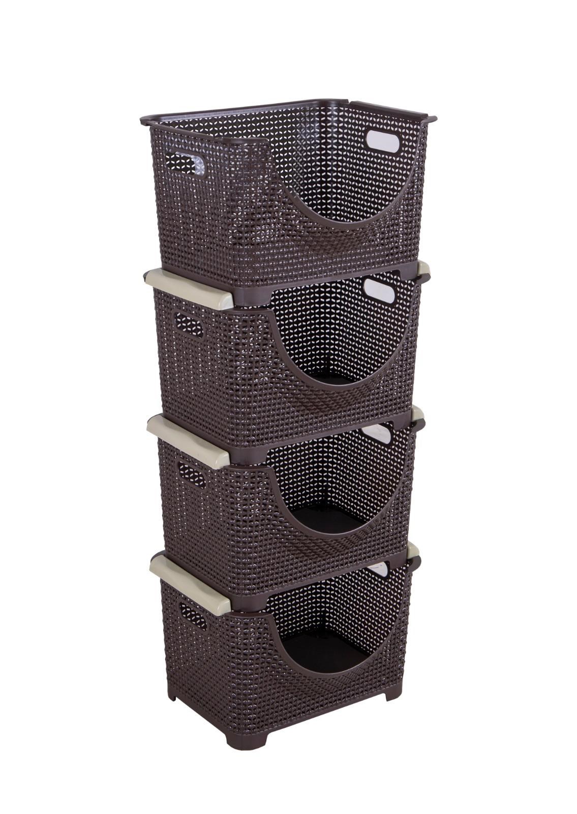 Sağlam Plastik Hobi Çok Amaçlı Sebzelik Kahverengi