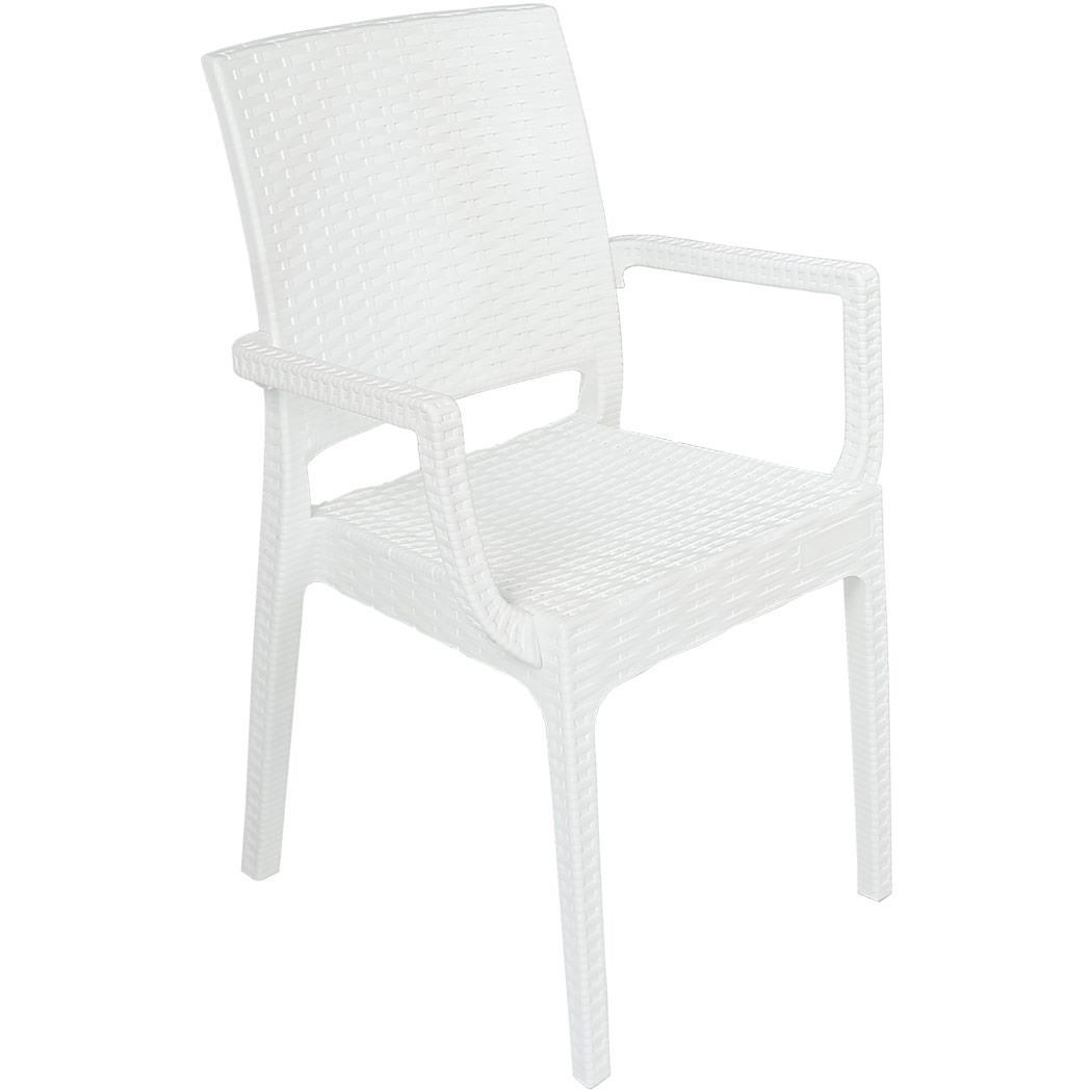 Mandella Elit Rattan Koltuk (4 Adet) BEYAZ