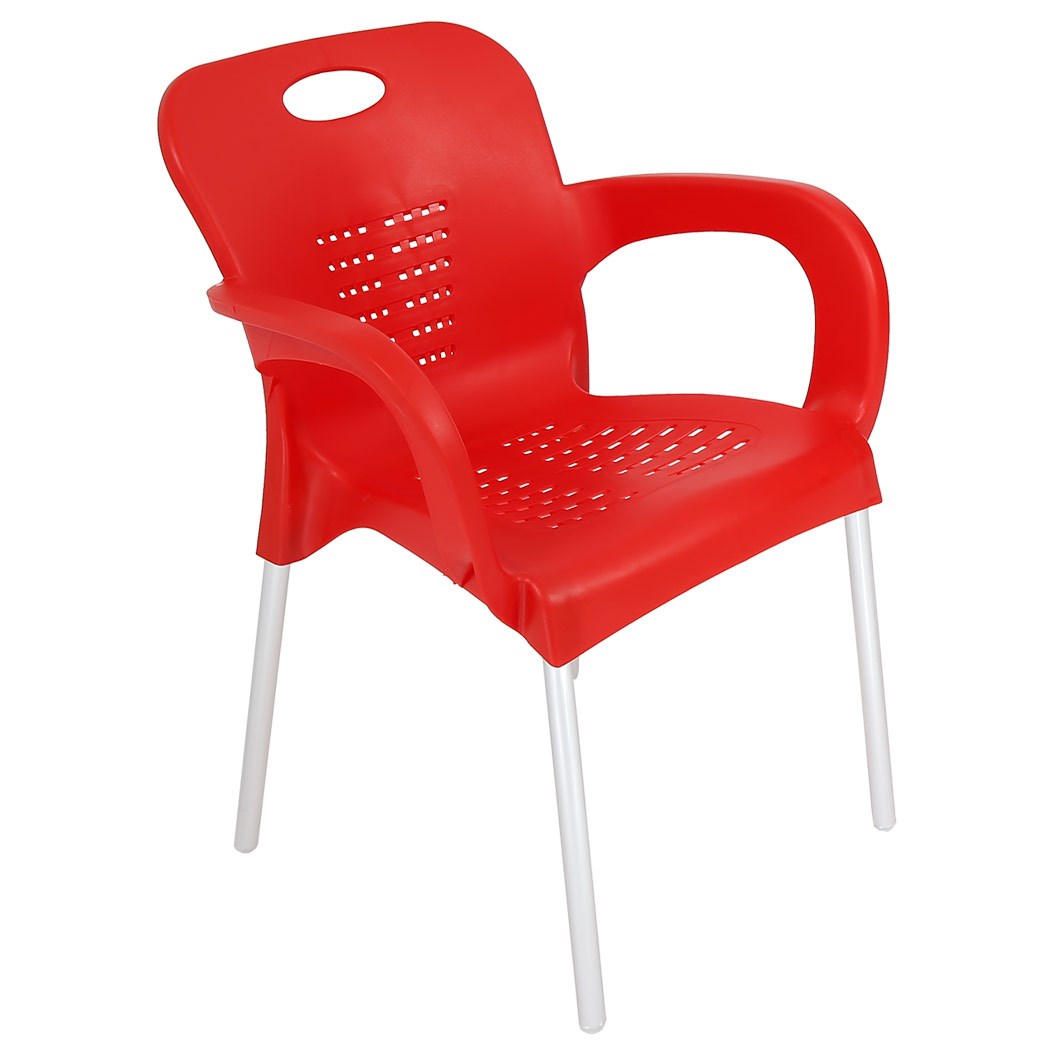 Mandella Nil Koltuk Alüminyum Ayaklı Kırmızı