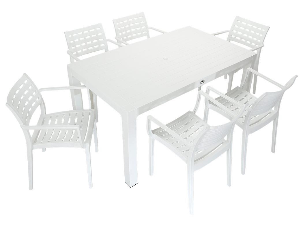 Mandella Wood 90x150 Cafe Koltuk Masa Takımı BEYAZ