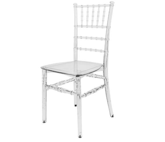 Mandella Karmen Şeffaf Kırılmaya Dayanıklı Sandalye Model 1 (4 Adet)