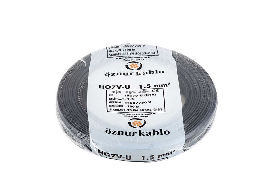 H07V-U (NYA) 1X1,5 SİYAH