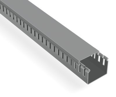 25X60 KABLO KAN.(DELİKLİ)(GRİ)(1M)