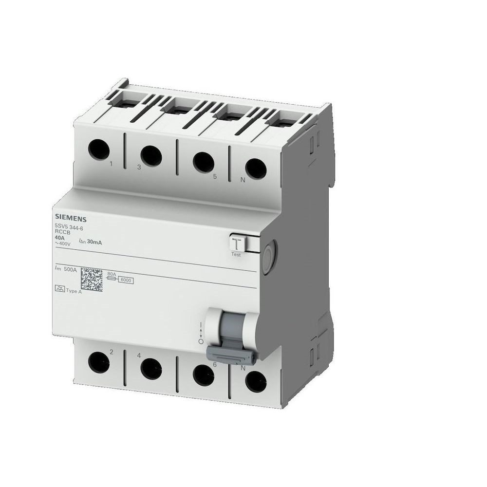 A TİPİ HATA AKIMI KORUMA ANAHTARI-FI (KAÇAK AKIM KORUMA RÖLESİ) 40A; 400V; 30mA; 3P+N