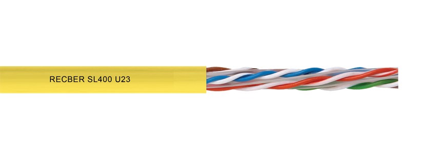 SL400 U23 LSZH Category 6 U/UTP 4x2x23AWG Data Kablo RAL 1018 Sarı