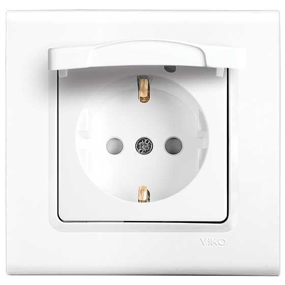 Lin/Rol BEYAZ KAPAKLI TOP PRİZ Ç.K. MEK+KAPAK