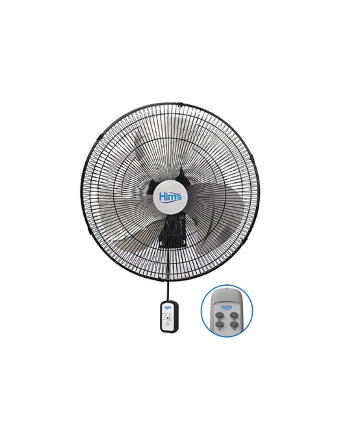 HIMS HEF-DK500 130W 50 CM SİYAH 3 KANAT KUMANDALI SANAYİ TiPİ VANTİLATÖR ASPİRATÖR