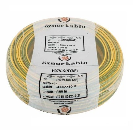 H05V-K (NYAF) 1X0,75 SARI YEŞİL