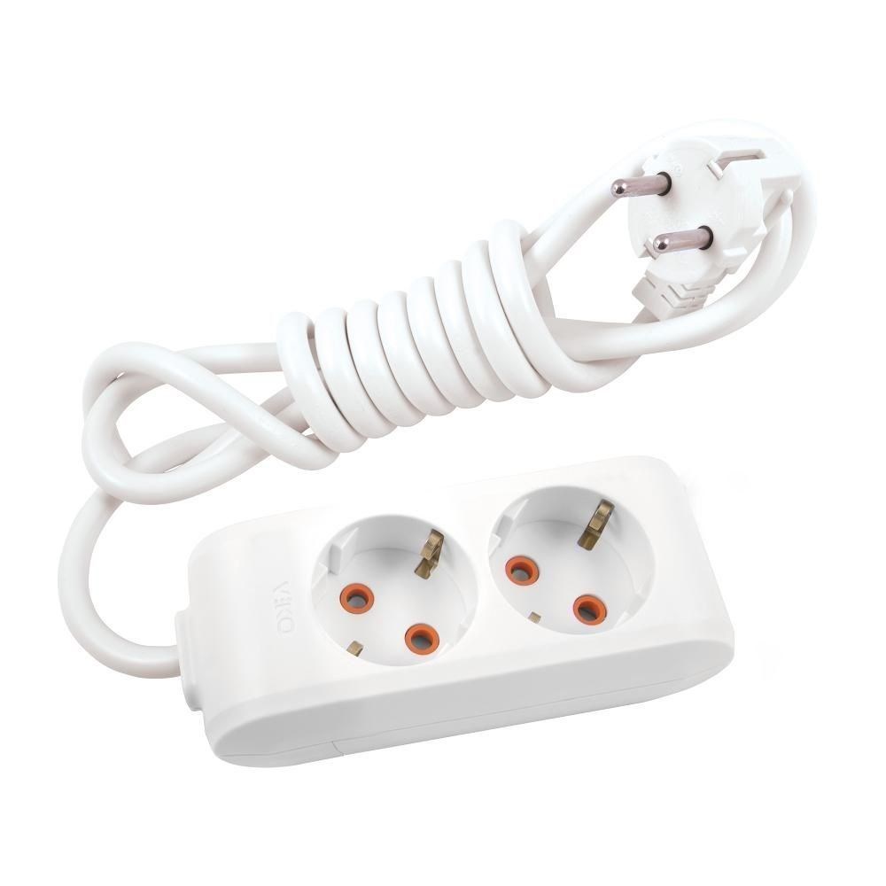 MULTİ-LET İKİLİ PRİZ TOPRAKLI KABLOLU Ç.K. 3 MT