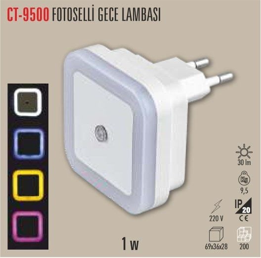 FOTOSELLİ GECE LAMBASI MAVİ