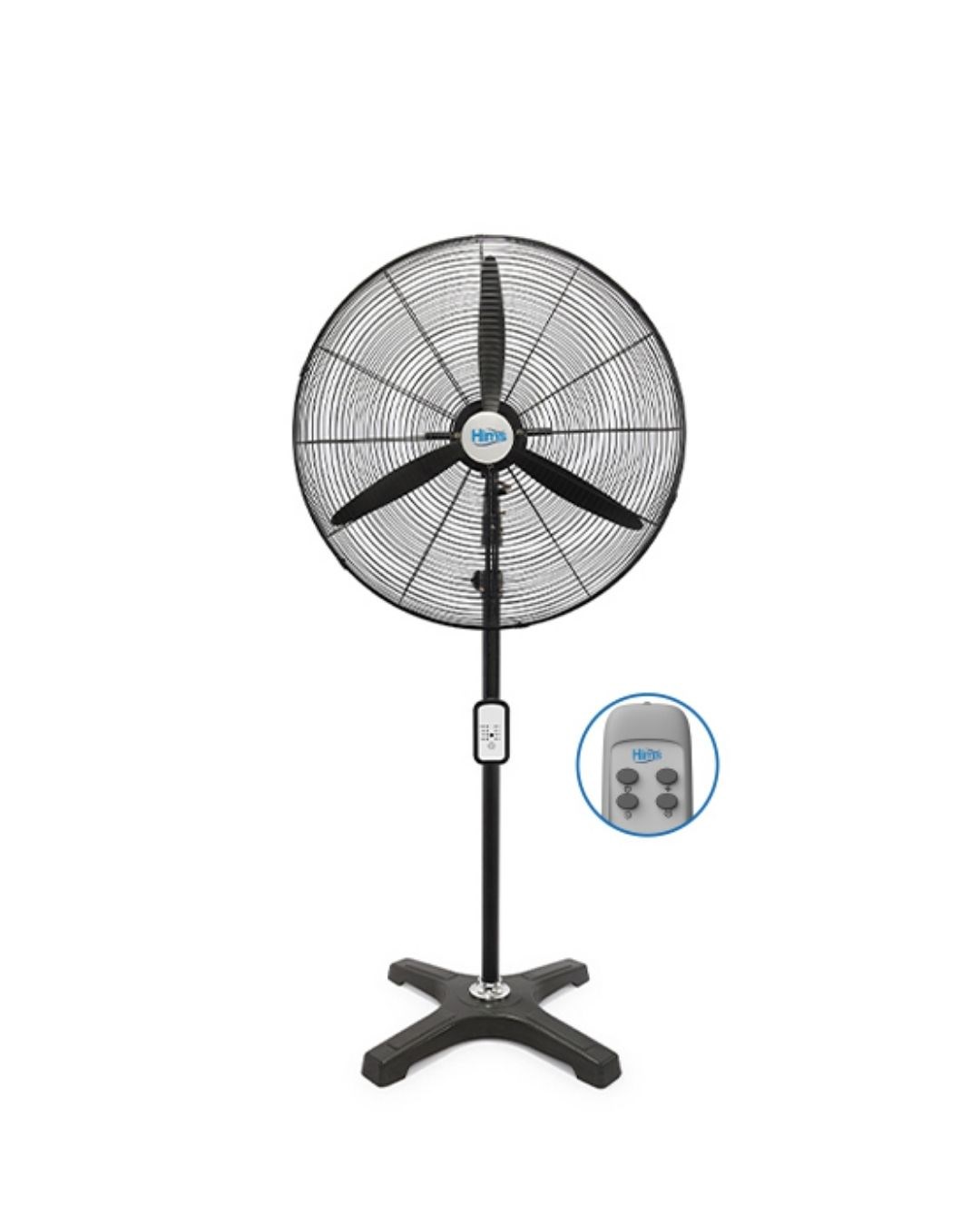 HIMS HEF-AK750 210W 75 CM SİYAH 3 KANAT KUAMNDALI SANAYİ TiPİ VANTİLATÖR ASPİRATÖR