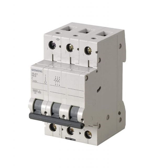 25A; 3 FAZLI; 5SL Classic ANAHTARLI OTOMATİK SİGORTA; 6kA; C TİPİ; YAVAŞ KARAKTERLİ