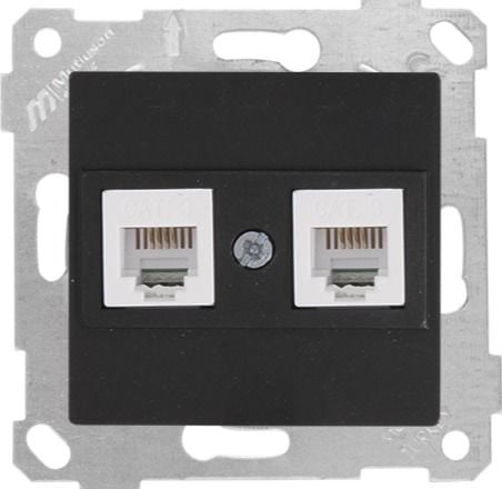 RİTA MEK TUŞ TELEFON PRİZİ 2XRJ12 SİYAH