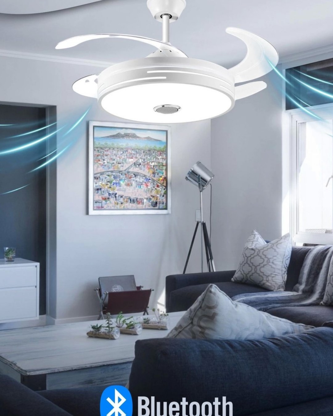 AYDINLATMALI TAVAN VANTİLATÖRÜ BLUETOOTHLU