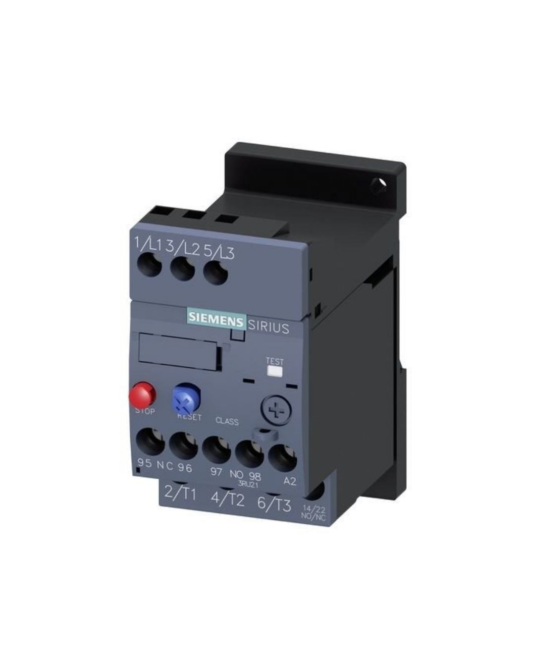 3RU2 SIRIUS TERMİK RÖLE; FAZ KORUMALI; 1NO+1NC YARDIMCI KONTAKLI 4;5-6;3A;  BOY S00 ( RAYA MONTAJLI )