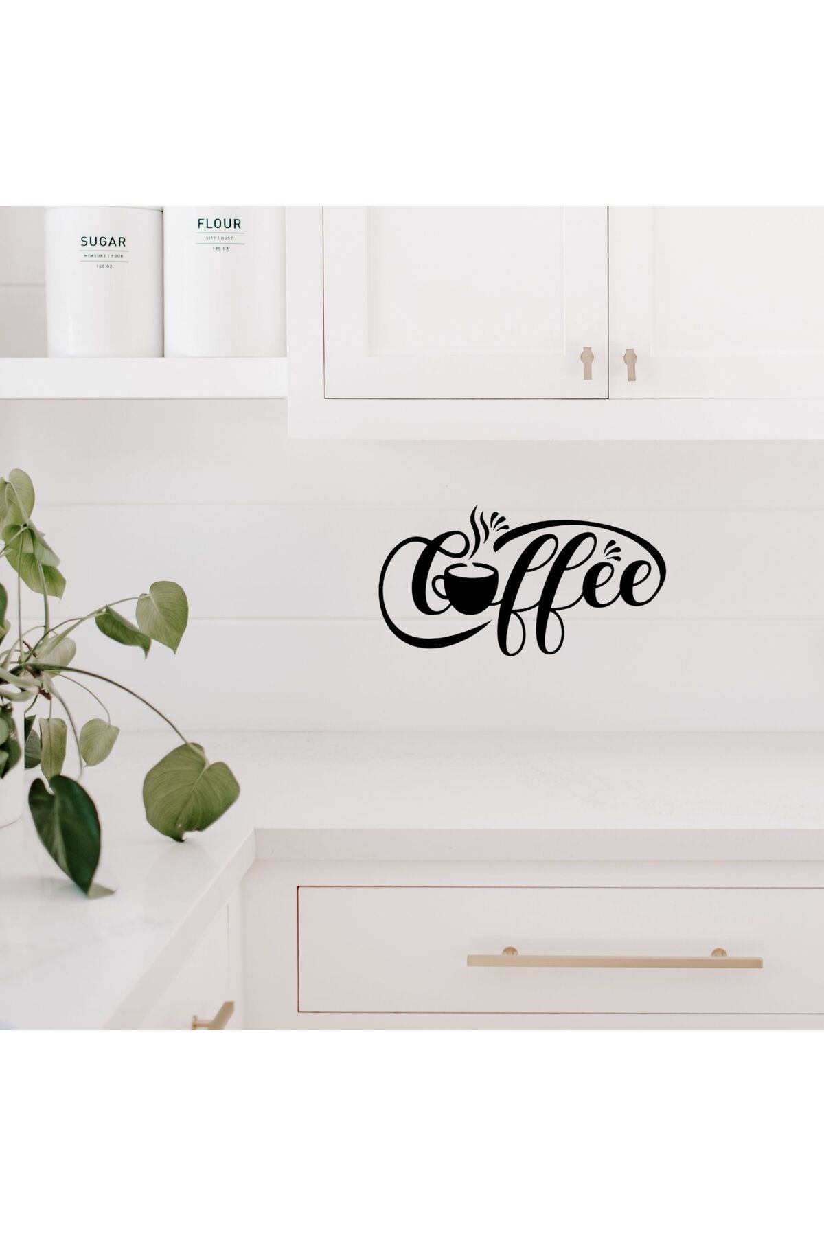 Coffee Ahşap Duvar Yazısı - 15x30 cm Siyah Dekoratif Kahve Köşesi Dekoru