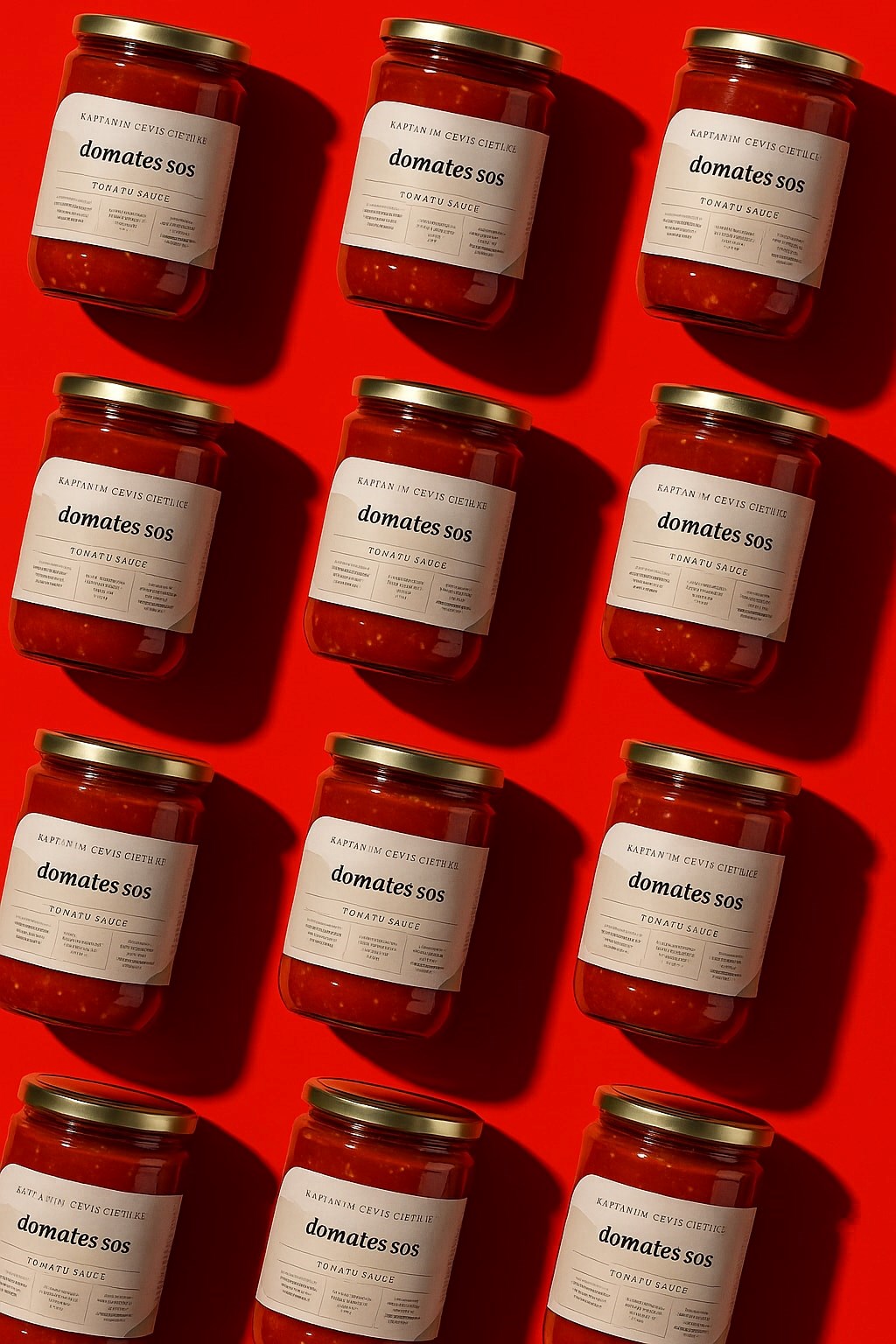 Yerli Doğranmış Domates Sos Paketi - 12 Adet